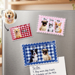 Personalized Stamp Shape 1-3 Cartoon Pet Photos Acrylic Magnetic Fridge Magnet with Names Home Decoration Birthday Gift for Pet Owners Lovers