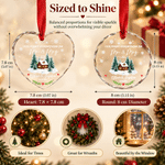 Personalized Our First Christmas Snow House Acrylic Glass Ornament with Names and Date Tree Decor 1st Christmas Gift for Newlyweds Couples
