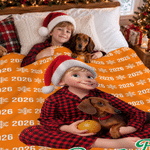 Manta suave personalizada con foto de dibujos animados navideños, texto y año; decoración para el hogar y regalo de Navidad para la familia o la pareja 5