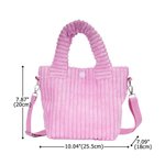Personalized 3D-Effect Artwork Cartoon Character Photo Initial Corduroy Crossbody Bag with Name Birthday Outdoor Adventure Gift for Kids Toddlers