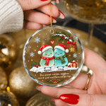 Personalised 3D-Effect Artwork Sea Glass Christmas Ornament with Name and Text Christmas Gift for Friends Besties Sisters