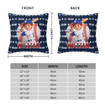 Individuell gestalteter Kissenbezug mit 3D-Effekt im Baseball- oder Fußball-Design, mit Namen und Nummer – Wohnaccessoire, Teamgeschenk oder Geburtstagsgeschenk für Sportfans