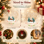 Personalized Our First Christmas Snow House Acrylic Glass Ornament with Names and Date Tree Decor 1st Christmas Gift for Newlyweds Couples