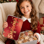 Personalized Christmas Gingerbread Candy Treat Metal Tin Box with Name Christmas Gift for Kid