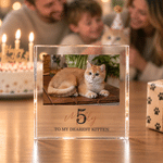 Personalized Milestone Photo Acrylic Plaque with Name Text and Number Home Decor Anniversary Birthday Gift for Besties Couple Pet Owner Family