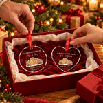 Personalized Our First Christmas Gingerbread House Photo Acrylic Glass Ornament with Name and Date Tree Decoration Christmas Gift for Family