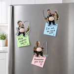 Personalized 3D-Effect Artwork Fishing Dad Squishy Belly Fridge Magnet Photo Stress Relief Acrylic Magnet Birthday Father's Day Gift for Man
