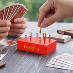 Personalised 3D Printing Tracks Pegs Playing Cards Travel Cribbage Board Set with Text Family Game Night Birthday Gift for Cribbage Lovers
