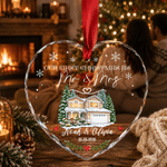 Personalized Our First Christmas Snow House Acrylic Glass Ornament with Names and Date Tree Decor 1st Christmas Gift for Newlyweds Couples