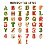 Personalized Christmas Letter Name Bow Santa Hat Wooden Ornament Home Decor Christmas Gift for Kids Family Friends
