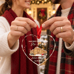 Personalized Our First Christmas Gingerbread House Photo Acrylic Glass Ornament with Name and Date Tree Decoration Christmas Gift for Family