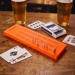 Personalised 3D Printing Tracks Pegs Playing Cards Travel Cribbage Board Set with Text Family Game Night Birthday Gift for Cribbage Lovers