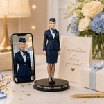 Personalized Flight Attendant Teacher Career Theme Creative Photo to 3D Figure with Name Retirement Appreciation Birthday Gift Family Friend 1