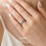 Personalised Sorority Enamel Greek Letters Ring with Engraved Text Bid Day Graduation Birthday Gift for Friends Girls丨Callie × Affinity Licensing
