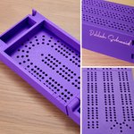 Personalised 3D Printing Tracks Pegs Playing Cards Travel Cribbage Board Set with Text Family Game Night Birthday Gift for Cribbage Lovers
