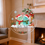 Personalised 3D-Effect Artwork Sea Glass Christmas Ornament with Name and Text Christmas Gift for Friends Besties Sisters