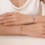 Personalised Birth Flower Photo Projection Sterling Silver Bracelet Birthday Gift for Best Friend Girlfriend