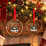 Personalized Our First Christmas Snow House Acrylic Glass Ornament with Names and Date Tree Decor 1st Christmas Gift for Newlyweds Couples