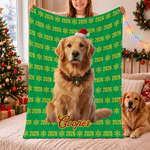 Manta suave personalizada con foto de dibujos animados navideños, texto y año; decoración para el hogar y regalo de Navidad para la familia o la pareja 8