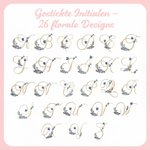 Personalisierter bestickter Schal | mit Namen und floraler Initiale | Kaschmir-Touch | Weihnachten & Geburtstag Geschenk für Familie und Freunde