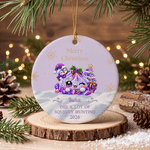Personalised Merry Christmas Cute Dumpling Ceramic Ornament with Name and Year Home Decor Christmas Gift for Kids Family Friends
