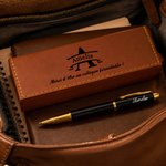 Stylo personnalisé avec initiale nom et texte - Set de stylo et boîte au choix - Cadeau de remerciement usage quotidien pour les collègues et les amis