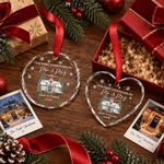 Personalized Our First Christmas Snow House Acrylic Glass Ornament with Names and Date Tree Decor 1st Christmas Gift for Newlyweds Couples