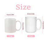 Personalised Watercolor Cartoon Character Photo 11 oz 15 oz Ceramic Mug with Name Birthday Christmas Holiday Gift for Pet Lovers Family Friends