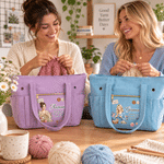 Borsa tote personalizzata in maglia, con motivo "Relax Repeat", disegno acquerellato, personaggio, foto, all'uncinetto e in velluto a coste, con nome; regalo di compleanno per l'uso quotidiano, per gl 6