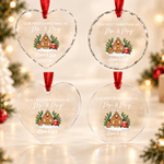 Personalized Our First Christmas Gingerbread House Photo Acrylic Glass Ornament with Name and Date Tree Decoration Christmas Gift for Family