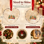 Personalized Our First Christmas Gingerbread House Photo Acrylic Glass Ornament with Name and Date Tree Decoration Christmas Gift for Family