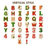 Personalized Christmas Letter Name Bow Santa Hat Wooden Ornament Home Decor Christmas Gift for Kids Family Friends