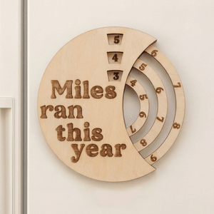 Personalised Running Progress Log Inspiring Fridge Magnets with Text and Rotating Dial Marathon Birthday Gift for Runners Swimmers Walkers