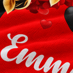 Personalised Love Theme King Queen Crown Rose Soft Throw Blanket with Name Home Decor Christmas Party Holiday Gift for Couple Husband Wife