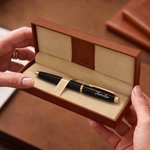 Stylo personnalisé avec initiale nom et texte - Set de stylo et boîte au choix - Cadeau de remerciement usage quotidien pour les collègues et les amis