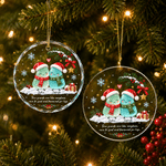 Personalised 3D-Effect Artwork Sea Glass Christmas Ornament with Name and Text Christmas Gift for Friends Besties Sisters