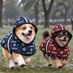 Impermeabile con cappuccio per cani personalizzato con motivo 