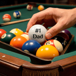 Personalized Engraved Billiards Cue Ball with Name Text Logo and Display Box Birthday Gift for Men Pool Players