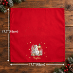 Servilleta de algodón 100 % de secado rápido, con diseño personalizado de muñeco de nieve y copos de nieve al estilo de dibujos animados, con nombre, ideal como regalo de Navidad para familiares y ami 8