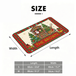 Personalized Santa Elf Cabin Reindeer Xmas Anti-Slip Door Mat with Text Home Decor Christmas Gift for Family Friends