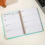Personalised 2026 Planner Cartoon Character Reading Girl A5 Spiral Notebook with Weekly Monthly Planning Pages Birthday New Year Gift for Her