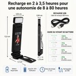 Lampe de lecture LED personnalisée avec personnage de dessin animé et nom - Cadeau d'anniversaire pour les amoureux de lecture