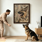 Personalized Floral Wooden Wall Spatula Oil Painting Style Pet Photo Canvas Prints with Text Home Decor Birthday Gift for Pet Owners 4