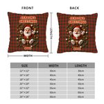 Personalised Cute Penguin Reindeer Plaid Design Soft Cushion Cover with Name Home Decor Christmas Gift for Family