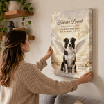 Personalised Forever Loved Angel Style Pet Photo Canvas Prints with Name and Date Home Decor Pet Memorial Gift for Pet Owners