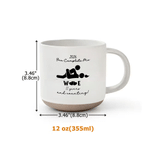 Personalized Funny Stickman Pattern Ceramic Coffee Mug with Initial and Year Wedding Anniversary Birthday Gift for Couple Husband Wife