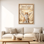Personalised Forever Loved Angel Style Pet Photo Canvas Prints with Name and Date Home Decor Pet Memorial Gift for Pet Owners