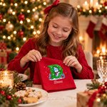 Personalised Reindeer Nutcracker Santa Initial 100% Cotton Napkins with Name Festive Table Decor Christmas Gift for Family Friend