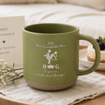 Personalized Funny Stickman Pattern Ceramic Coffee Mug with Initial and Year Wedding Anniversary Birthday Gift for Couple Husband Wife
