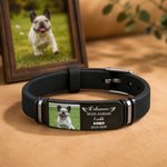 Bracelet personnalisé avec photo d'animal nom et date - Texte de souvenir au choix - Cadeau pour les propriétaires d'animaux de compagnie 7